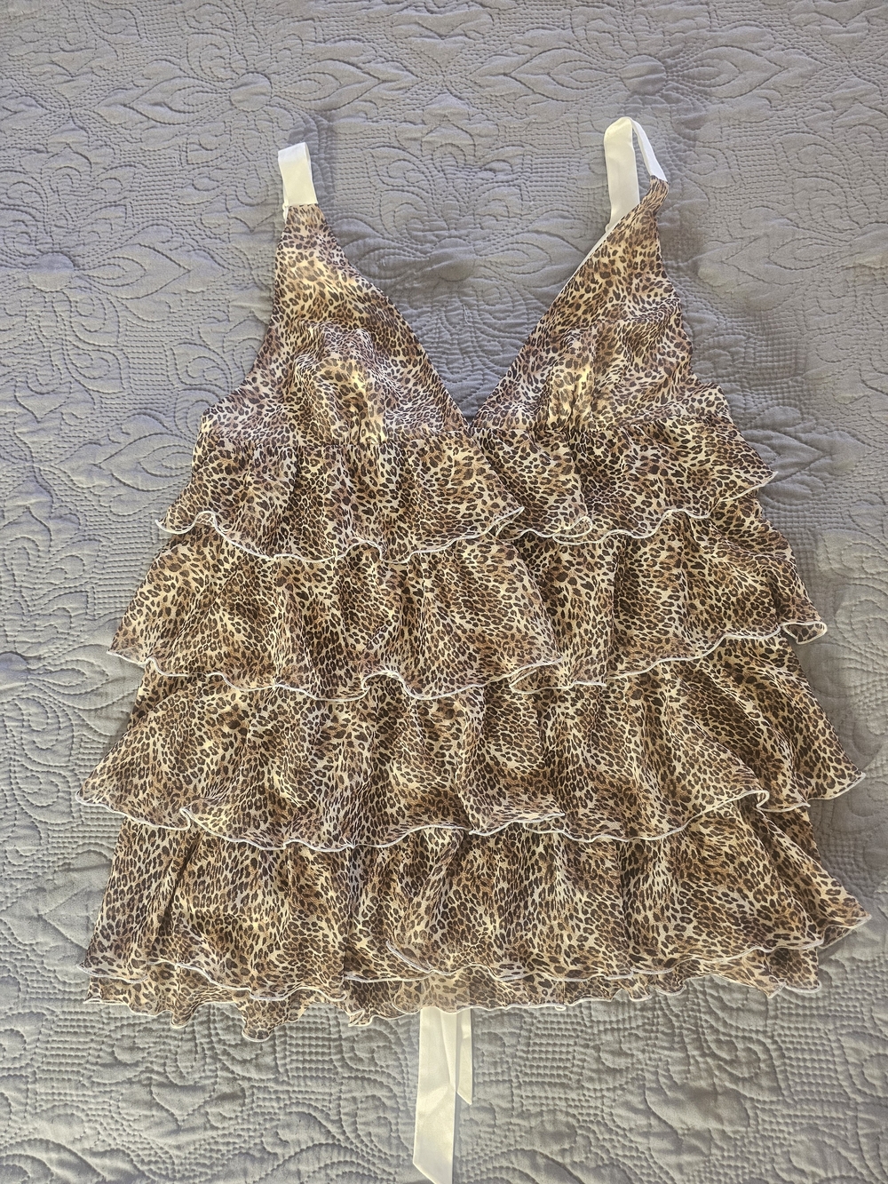 Victoria's Secret Leopard-Print Ruffle Cami - Brown/Tan